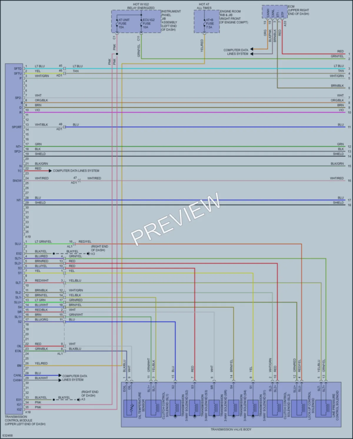 2019 Subaru BRZ Transmission wiring diagram preview