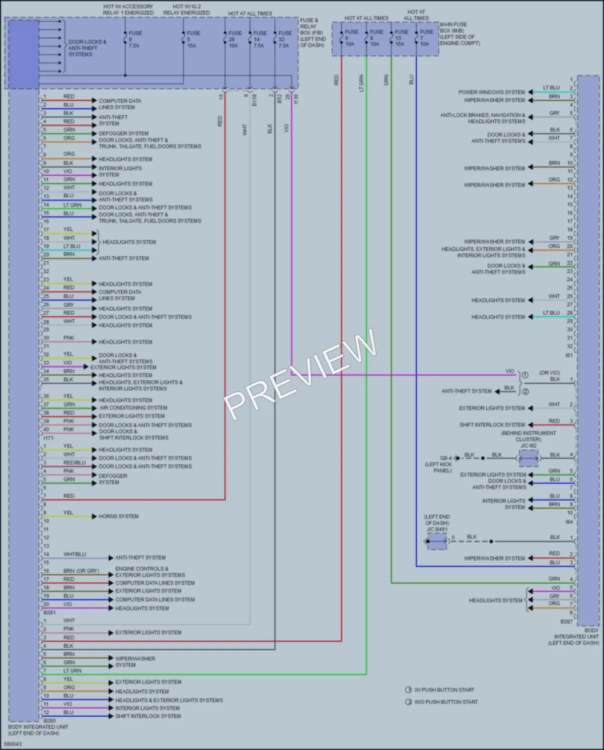 2019 Subaru Crosstrek Body Control Modules wiring diagram preview