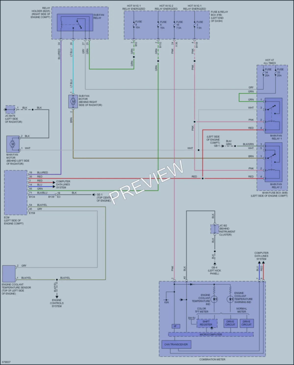 2019 Subaru Crosstrek Cooling Fan wiring diagram preview