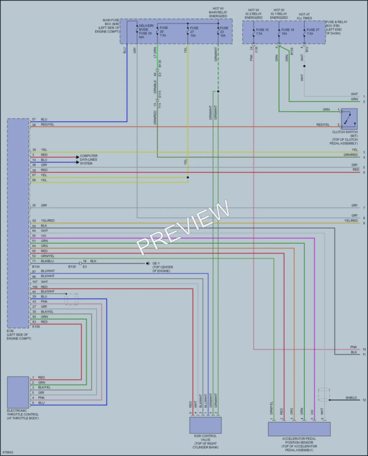 2019 Subaru Crosstrek Cruise Control wiring diagram preview