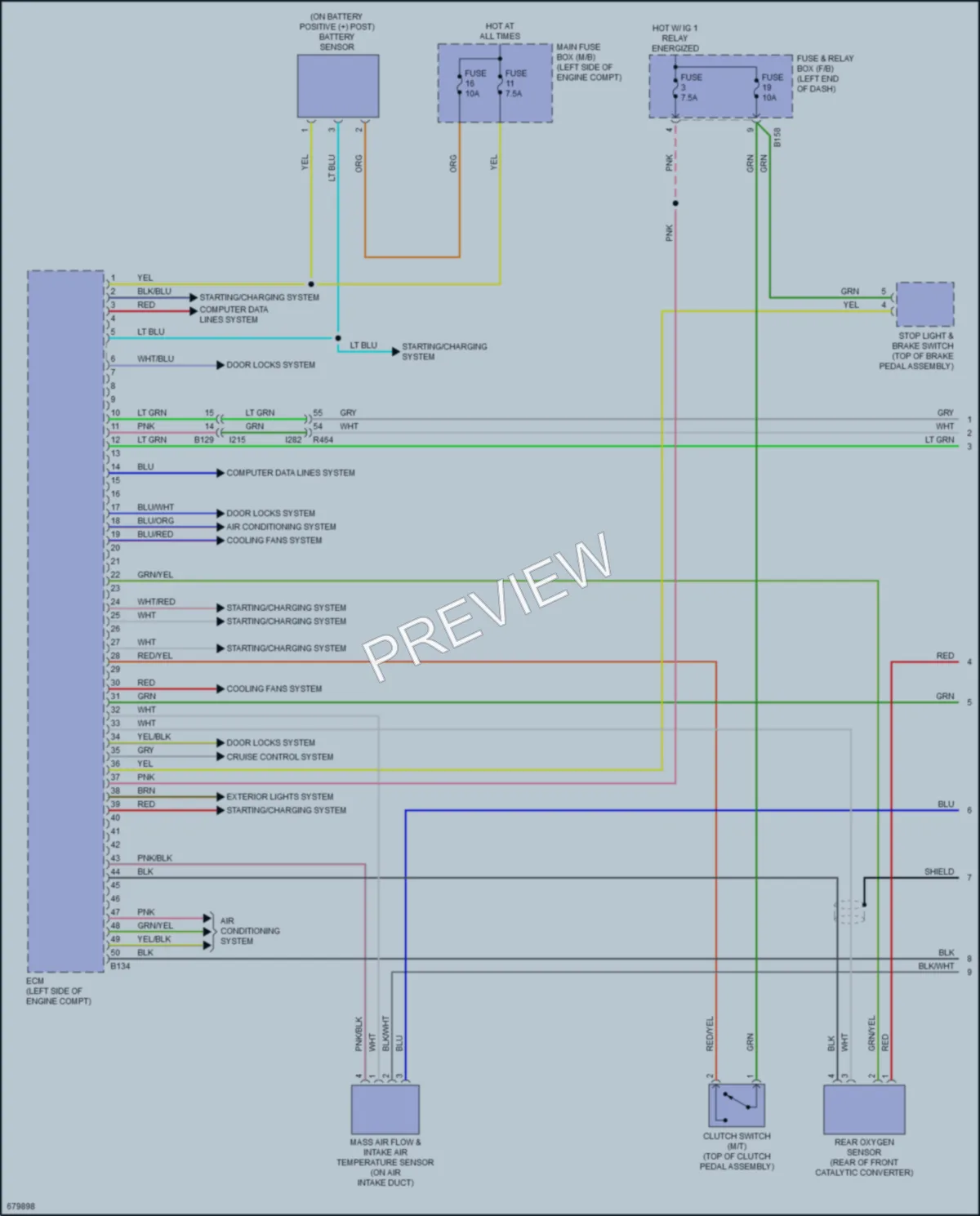 2019 Subaru Crosstrek Engine Performance wiring diagram preview