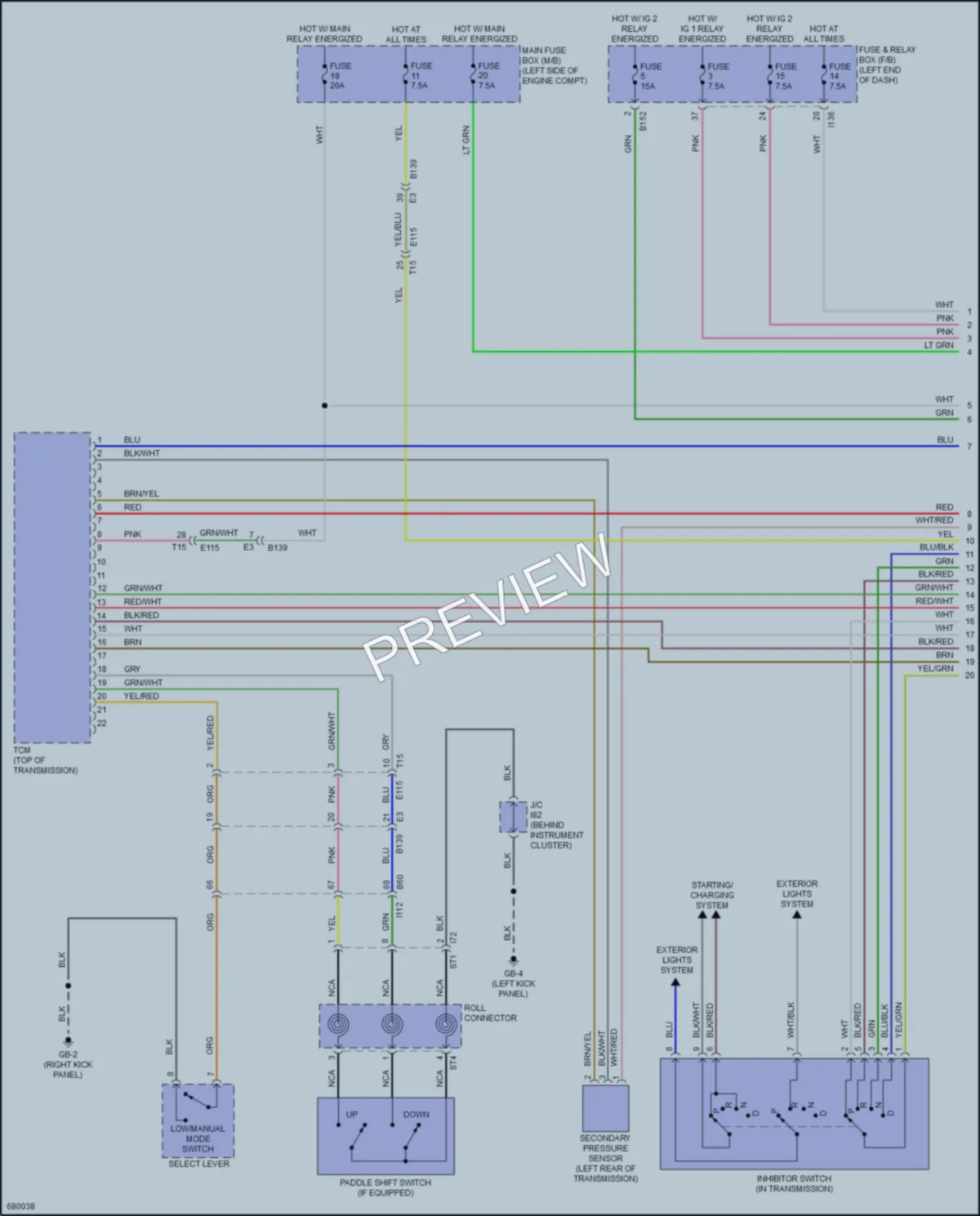 2019 Subaru Crosstrek Transmission wiring diagram preview
