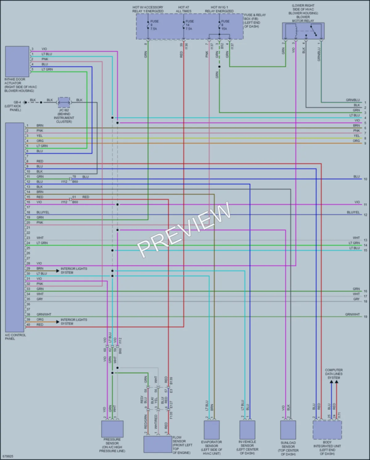 2019 Subaru CrosstrekHybrid Air Conditioning wiring diagram preview