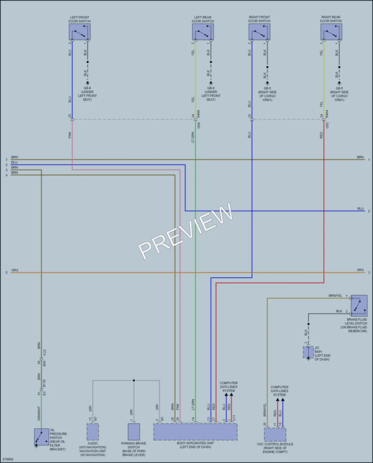 2019 Subaru CrosstrekHybrid Instrument Cluster wiring diagram preview