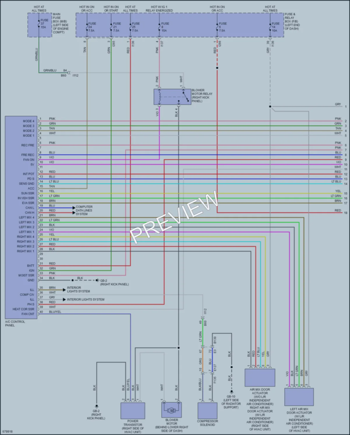 2019 Subaru Forester Air Conditioning wiring diagram preview