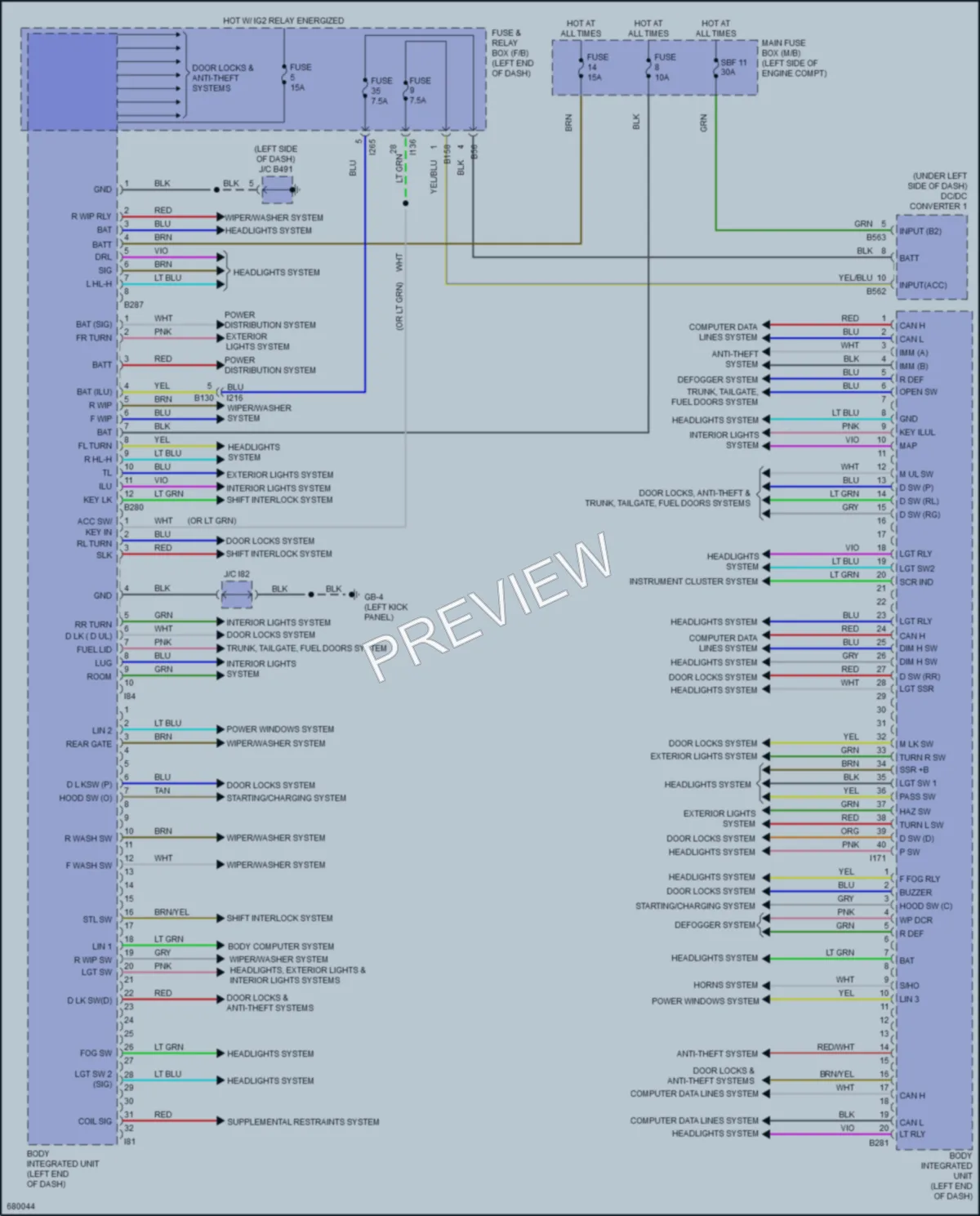 2019 Subaru Forester Body Control Modules wiring diagram preview