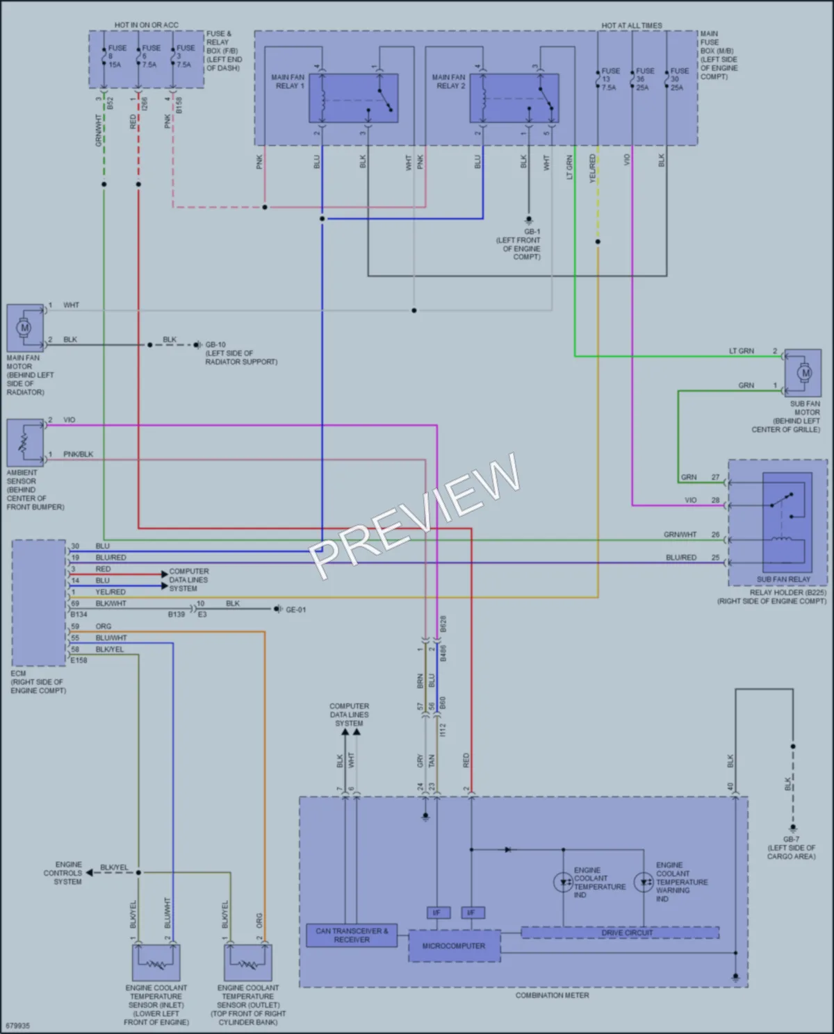 2019 Subaru Forester Cooling Fan wiring diagram preview