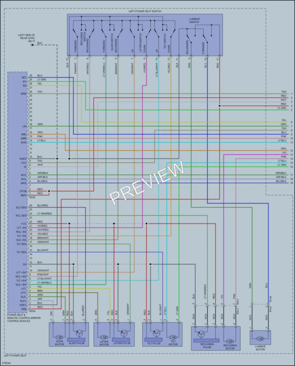 2019 Subaru Forester Memory Systems wiring diagram preview