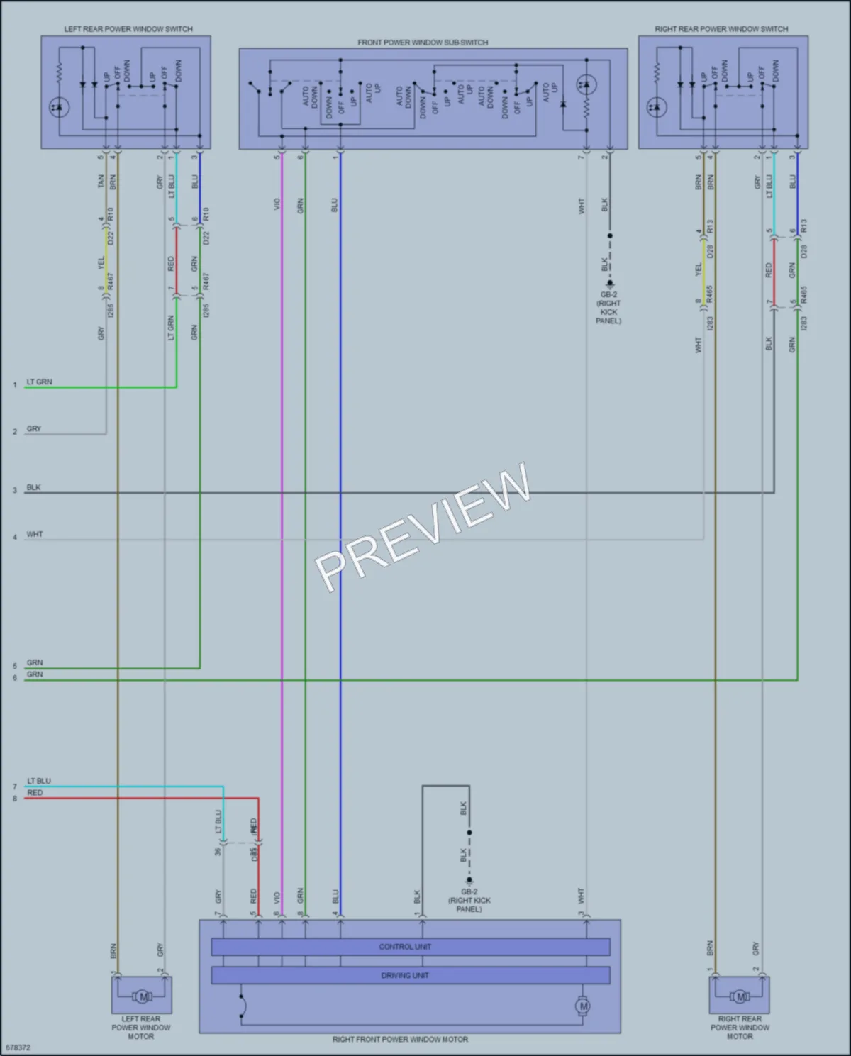2019 Subaru Forester Power Windows wiring diagram preview
