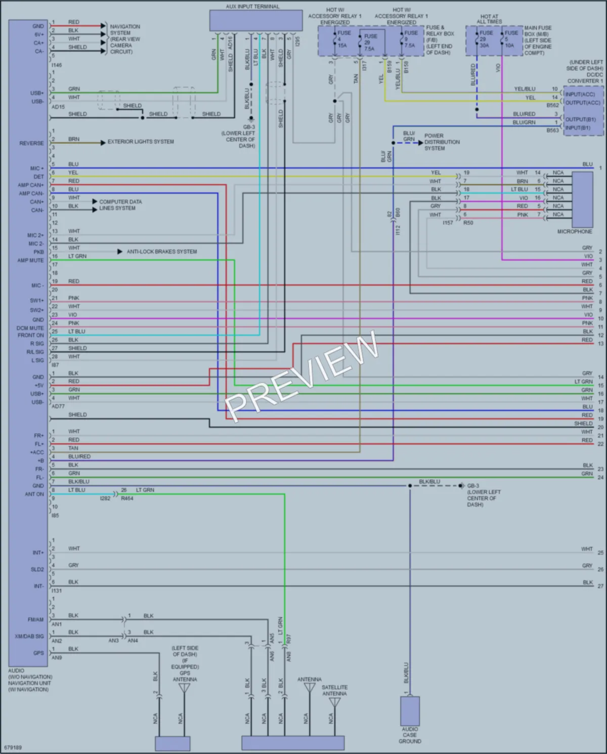 2019 Subaru Forester Radio wiring diagram preview