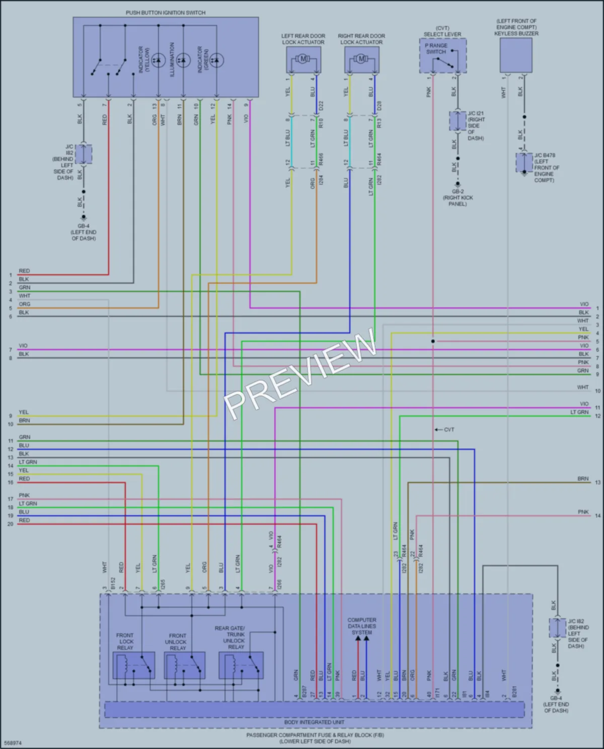 2019 Subaru Impreza Anti Theft wiring diagram preview