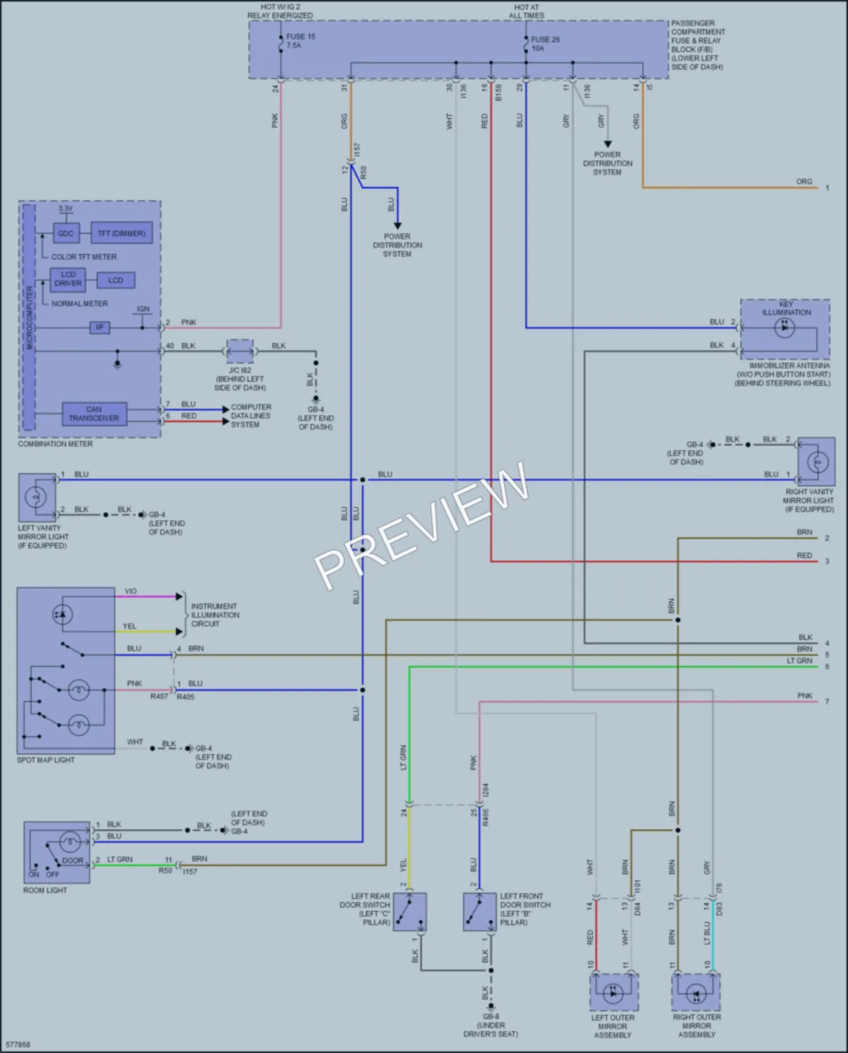 2019 Subaru Impreza Interior Lights wiring diagram preview