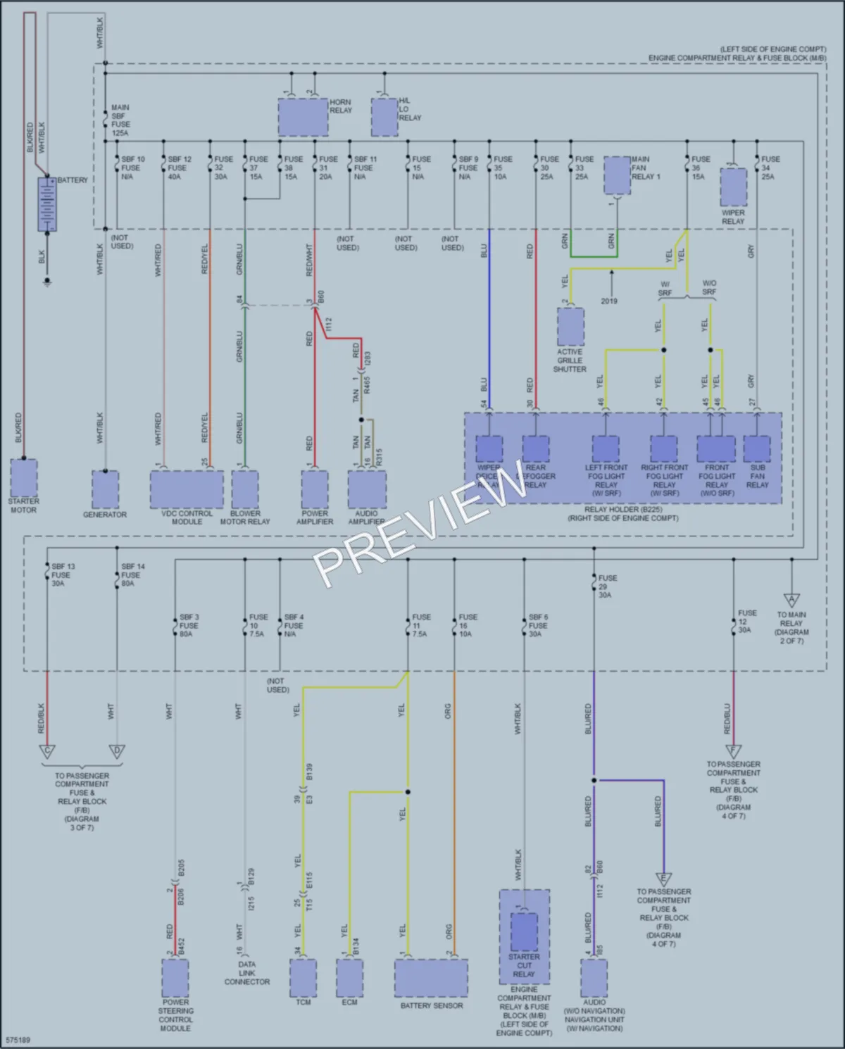 2019 Subaru Impreza Power Distribution wiring diagram preview
