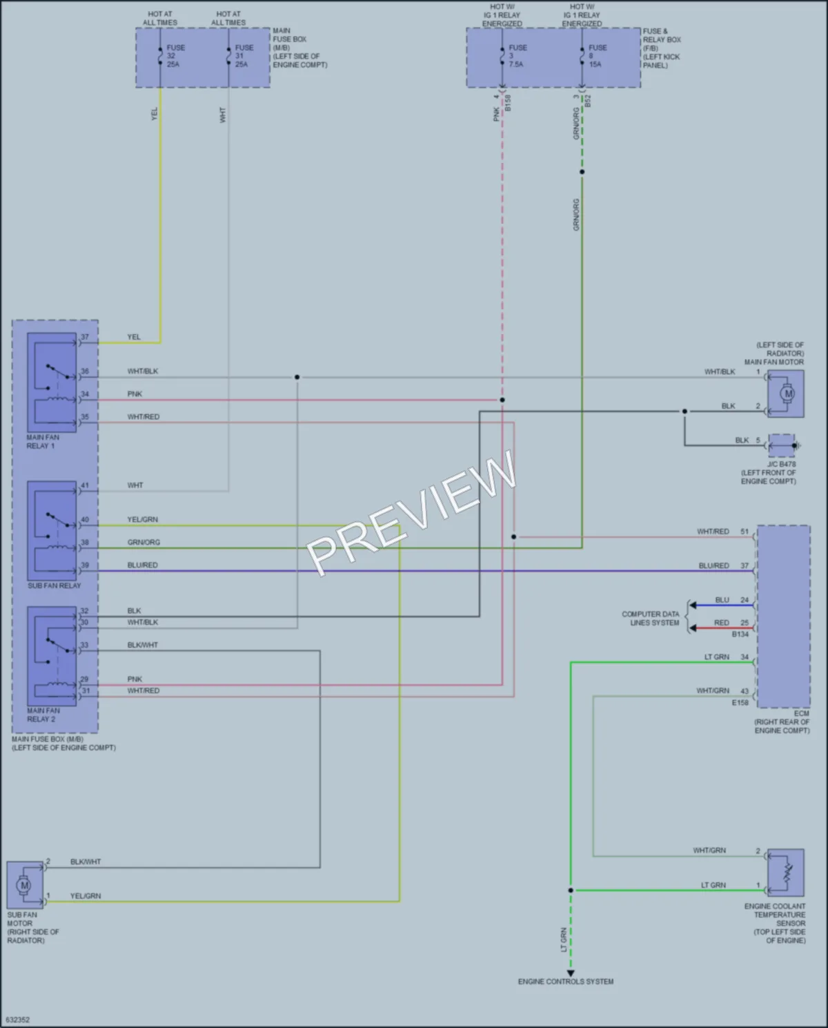 2019 Subaru Legacy Cooling Fan wiring diagram preview