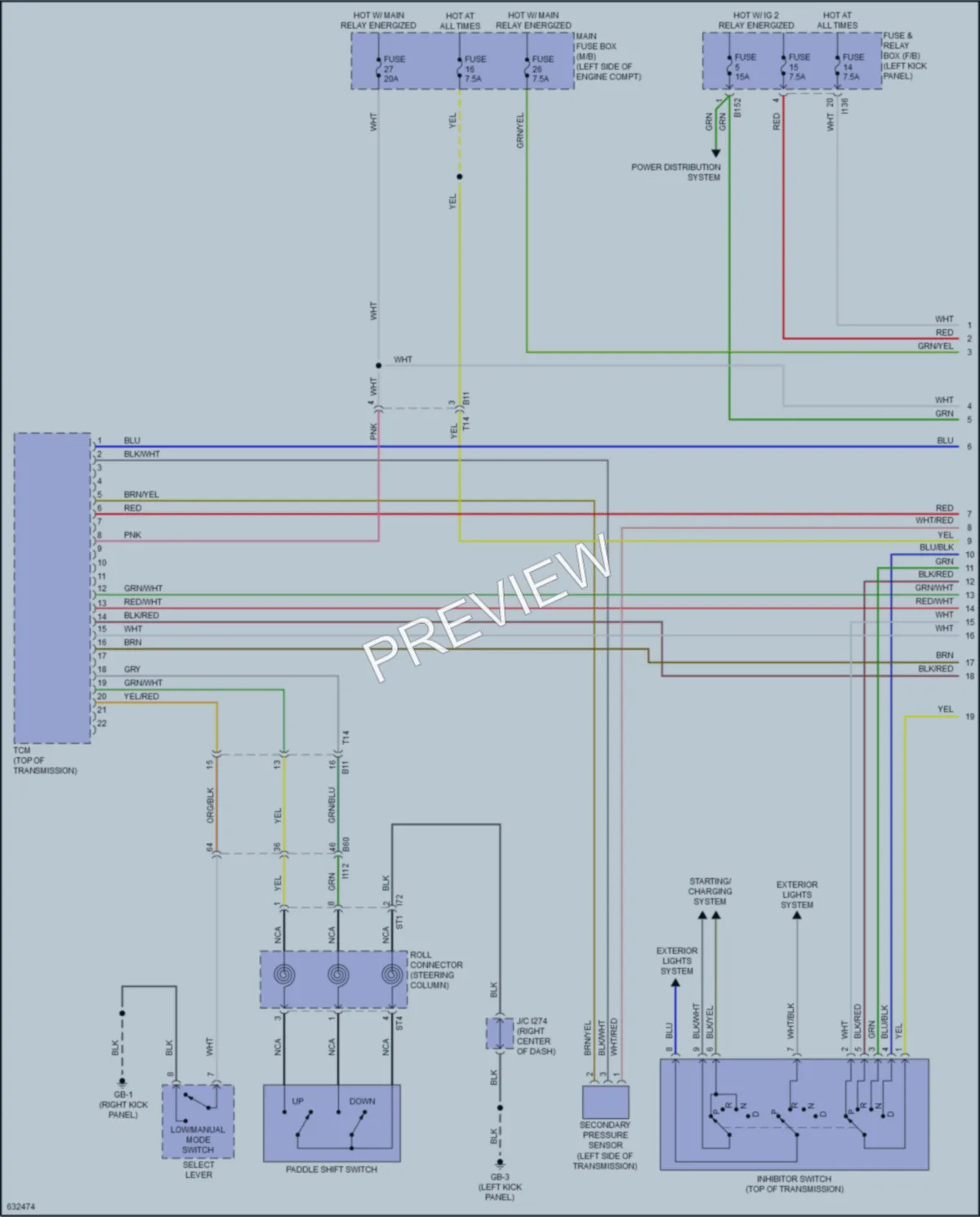 2019 Subaru Legacy Transmission wiring diagram preview