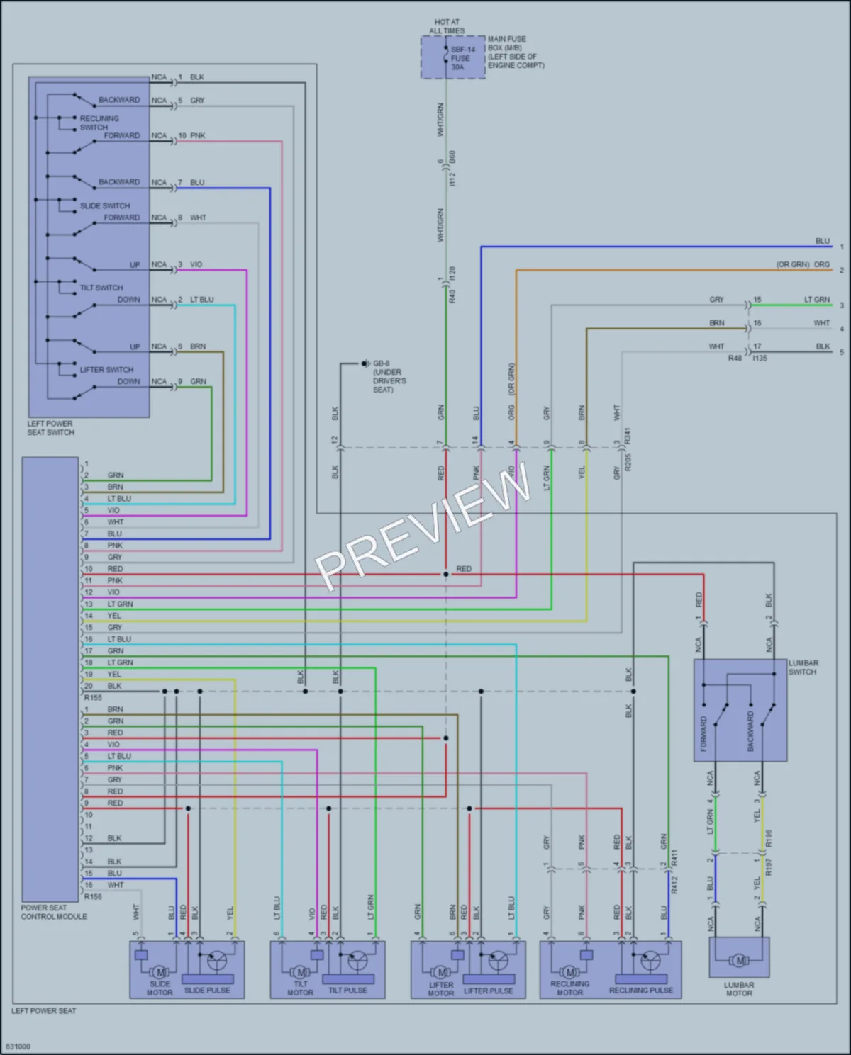 2019 Subaru Outback Memory Systems wiring diagram preview