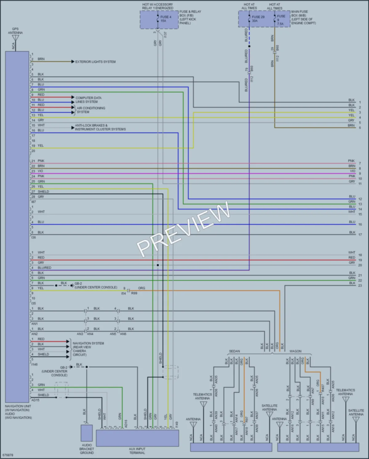 2019 Subaru Outback Radio wiring diagram preview