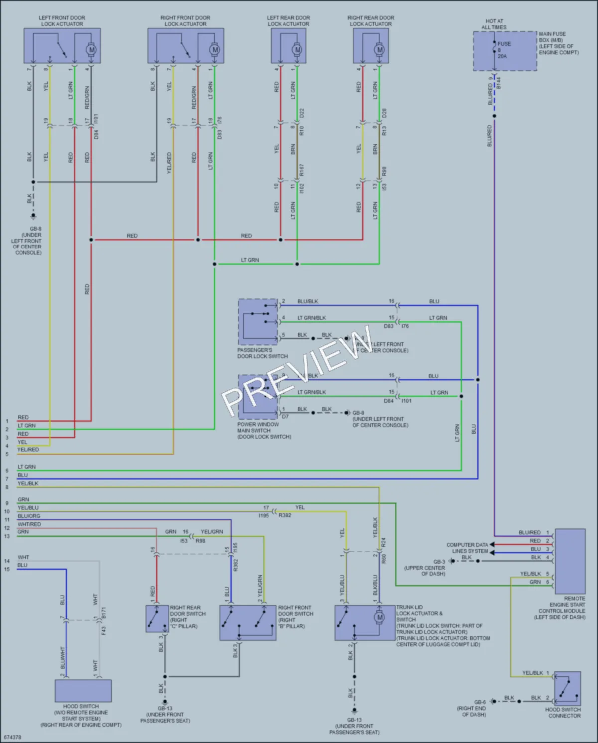 2019 Subaru WRX Anti Theft wiring diagram preview