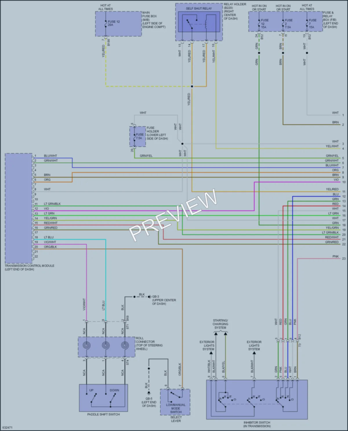 2019 Subaru WRX Transmission wiring diagram preview