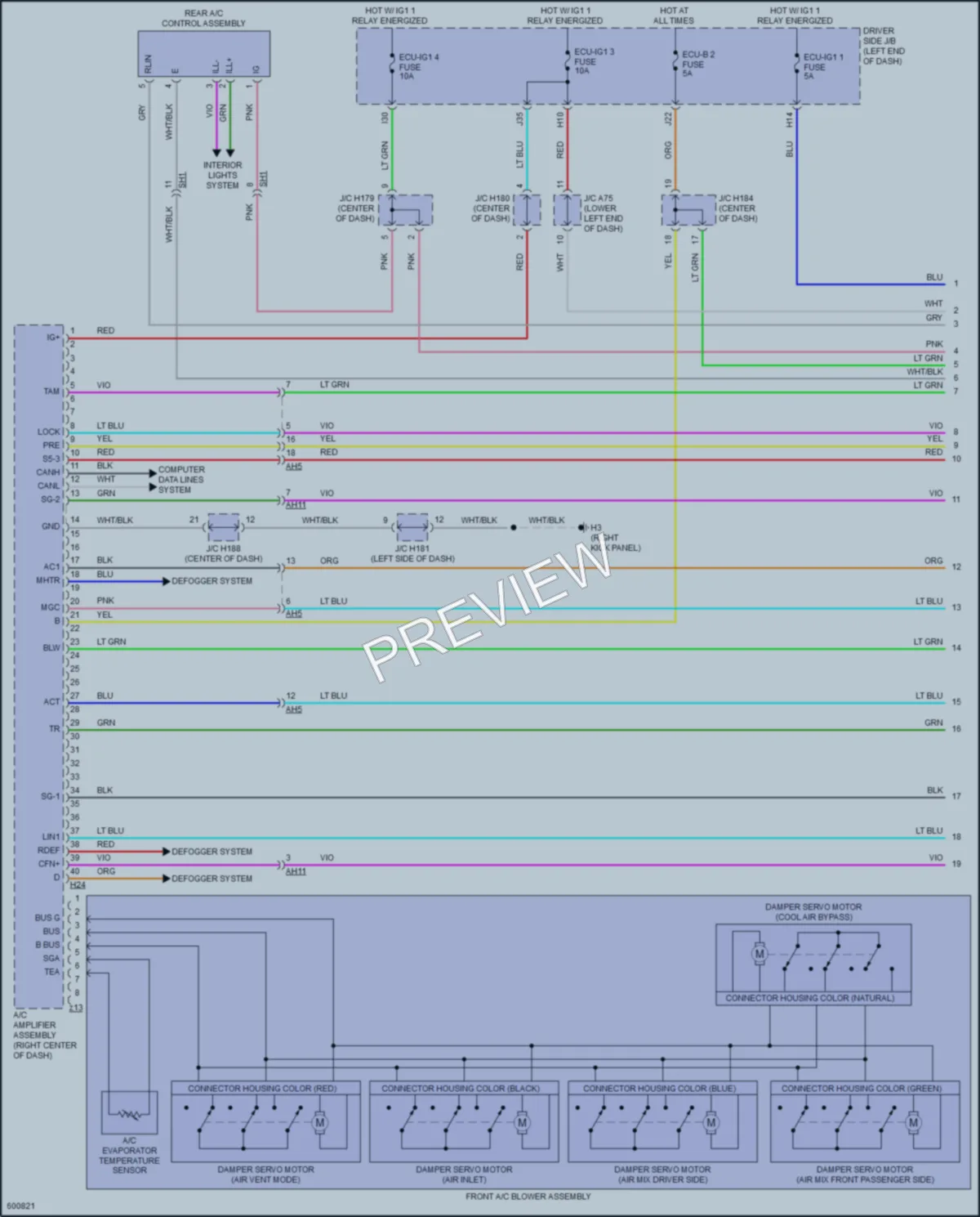 2019 Toyota Sequoia Air Conditioning wiring diagram preview