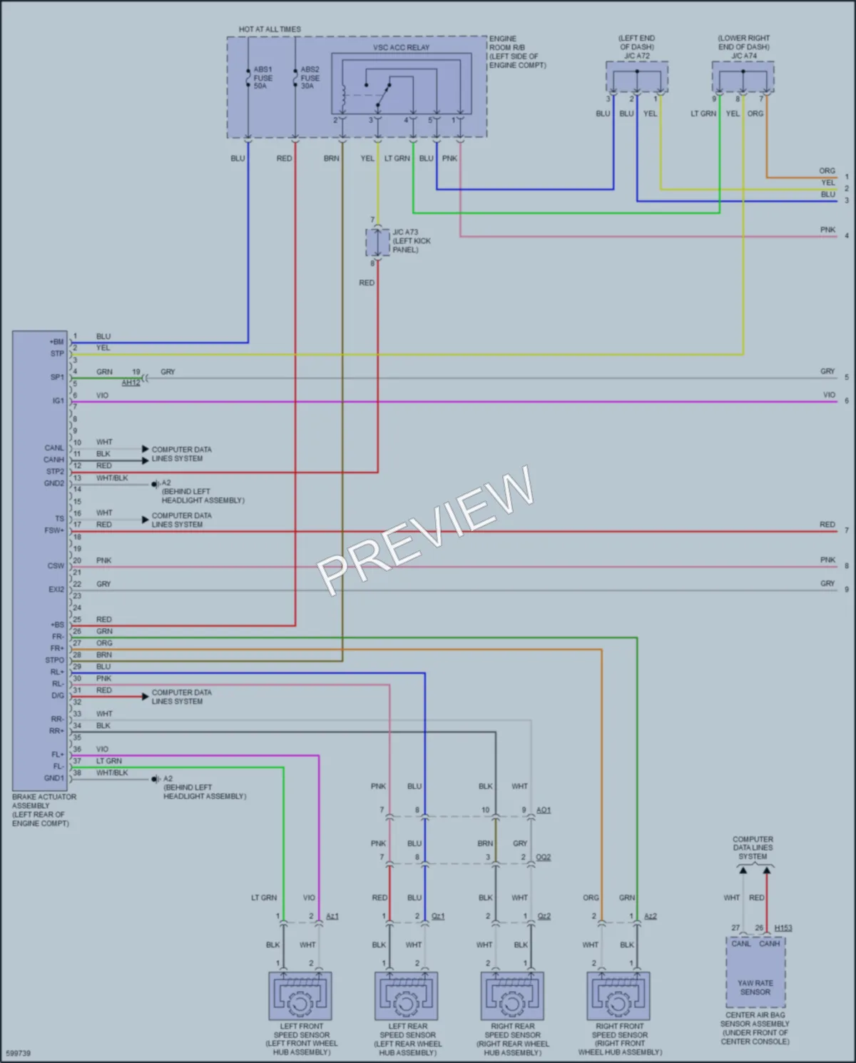 2019 Toyota Sequoia Anti Lock Brakes wiring diagram preview