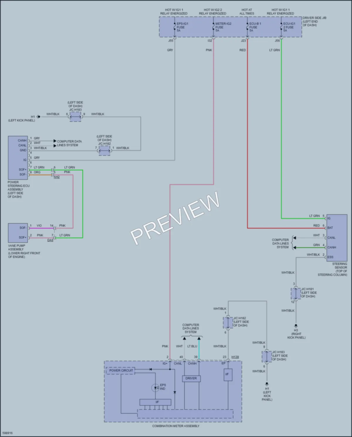 2019 Toyota Sequoia Electronic Power Steering wiring diagram preview