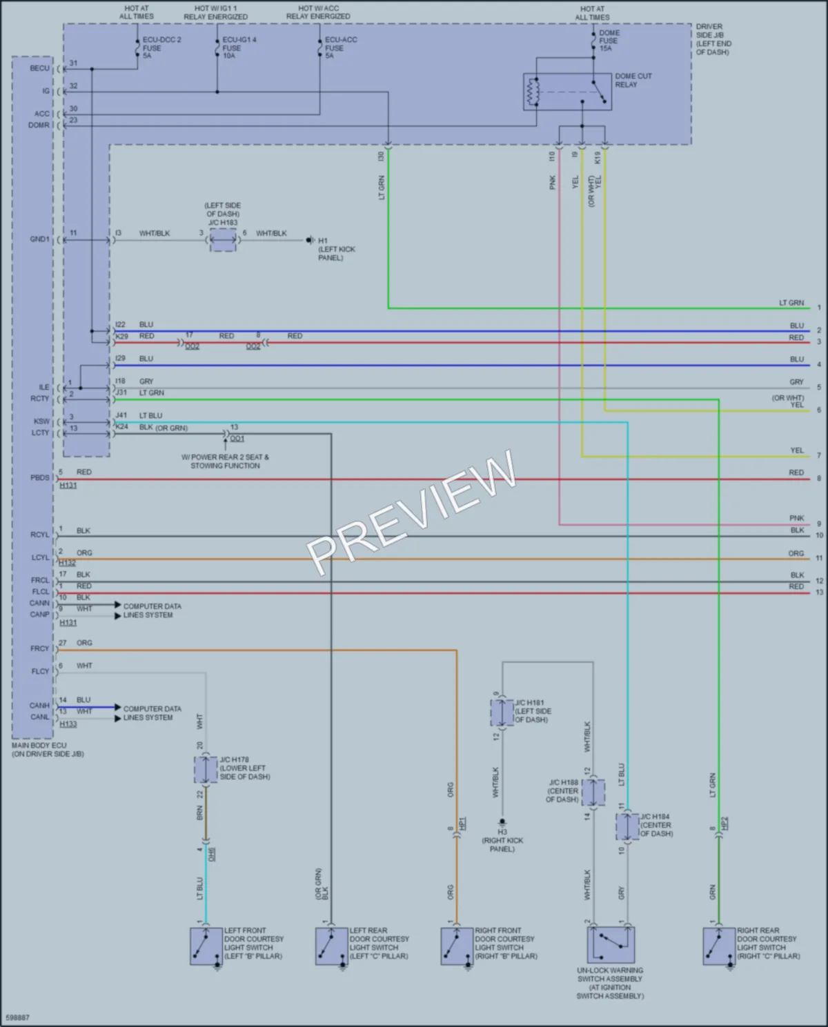 2019 Toyota Sequoia Interior Lights wiring diagram preview