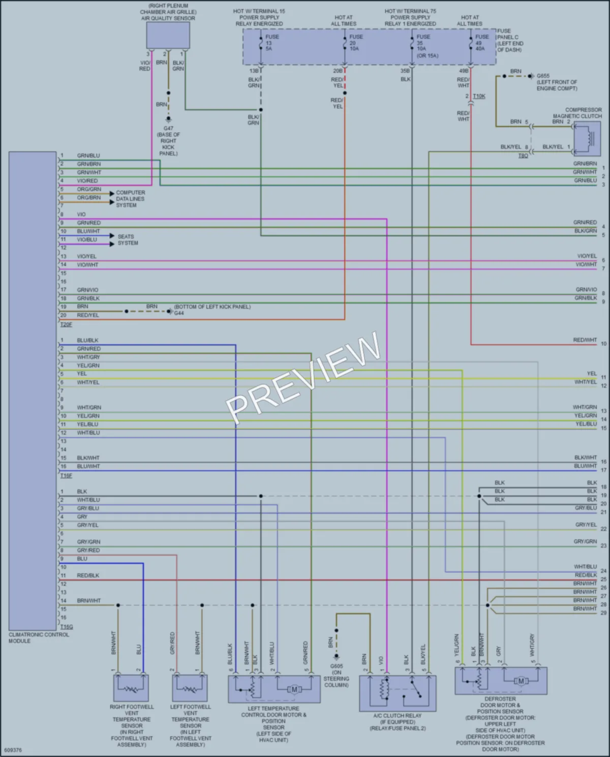 2019 Volkswagen Beetle Air Conditioning wiring diagram preview