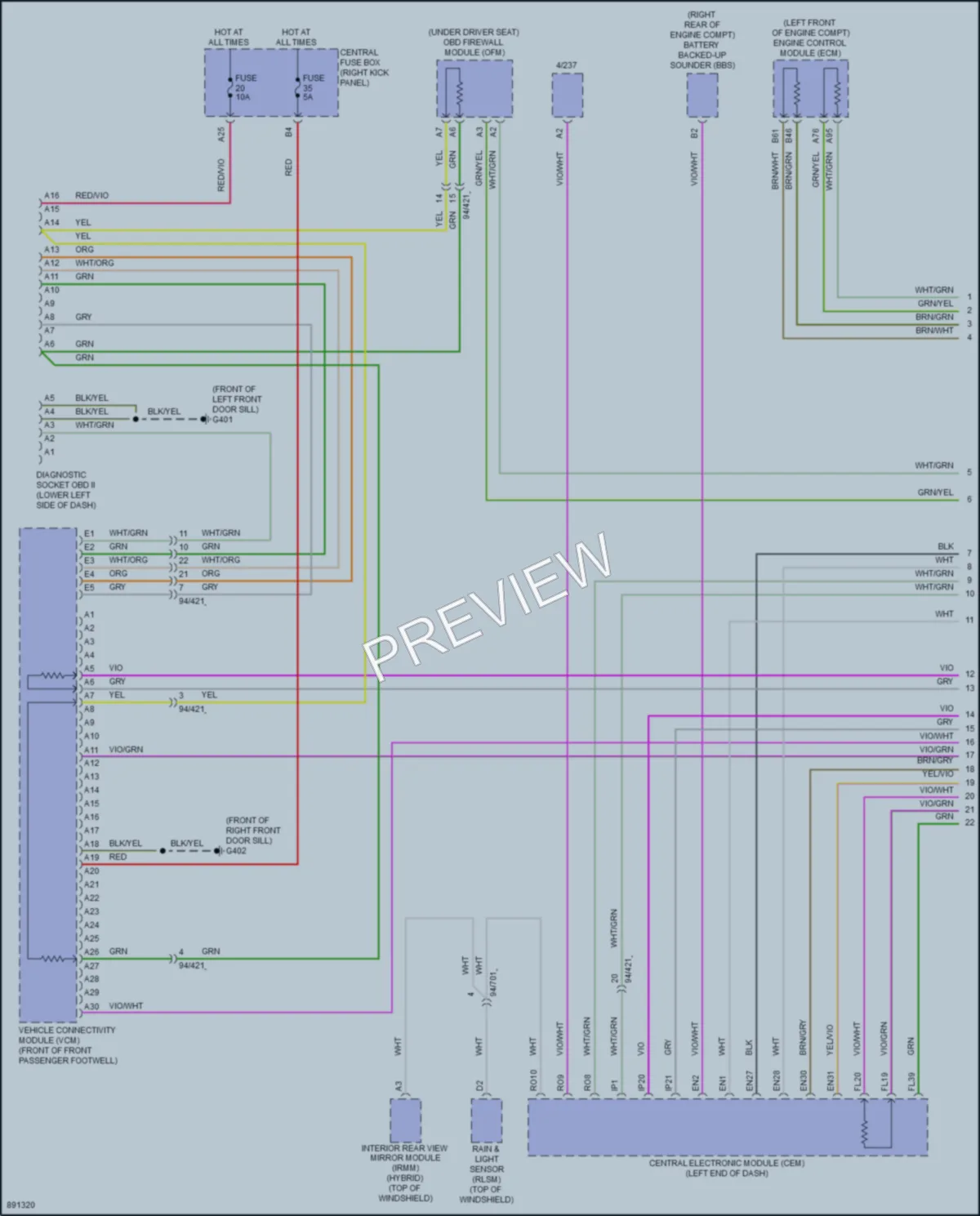 2019 Volvo S60 Computer Data Lines wiring diagram preview