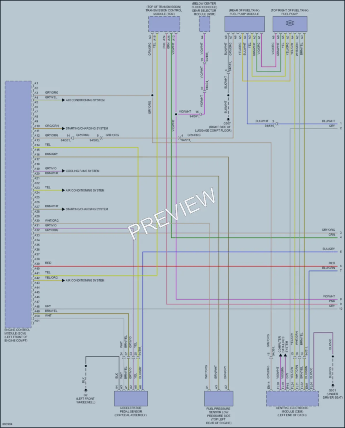 2019 Volvo S60 Engine Performance wiring diagram preview