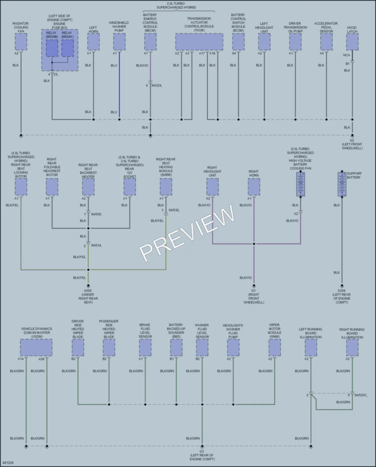 2019 Volvo S60 Ground Distribution wiring diagram preview