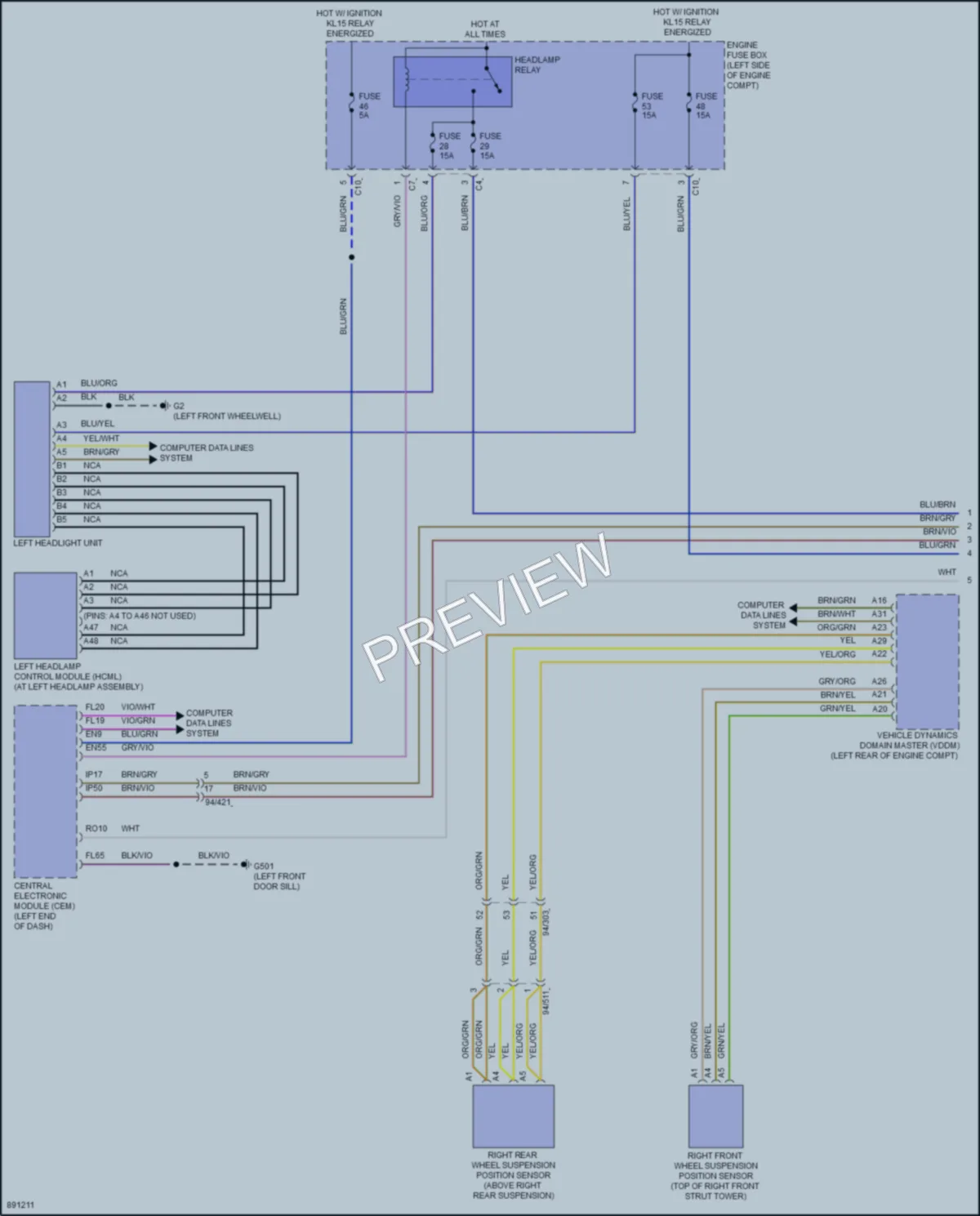 2019 Volvo S60 Headlights wiring diagram preview