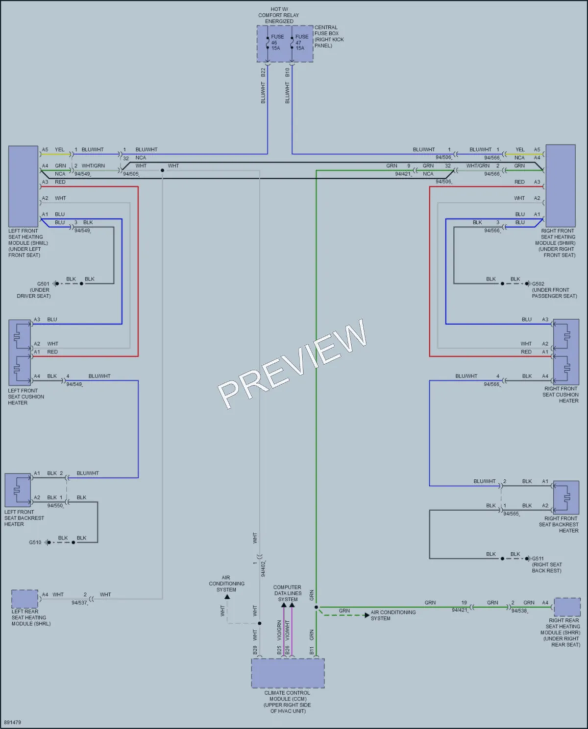 2019 Volvo S60 Power Seats wiring diagram preview