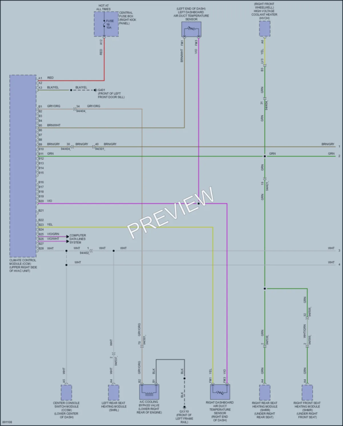 2019 Volvo S60PlugIn Air Conditioning wiring diagram preview