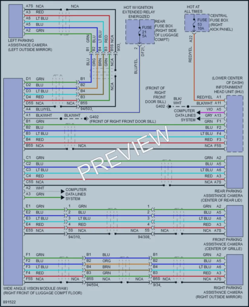 2019 Volvo S60PlugIn Navigation wiring diagram preview