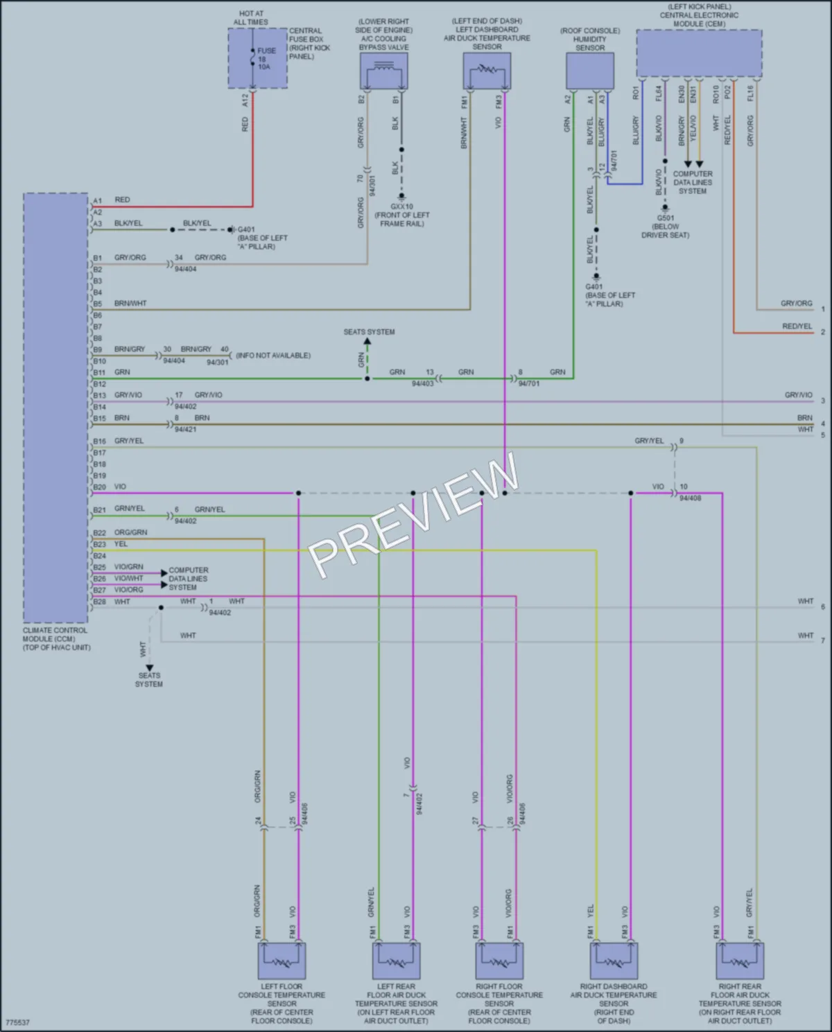 2019 Volvo XC90 Air Conditioning wiring diagram preview