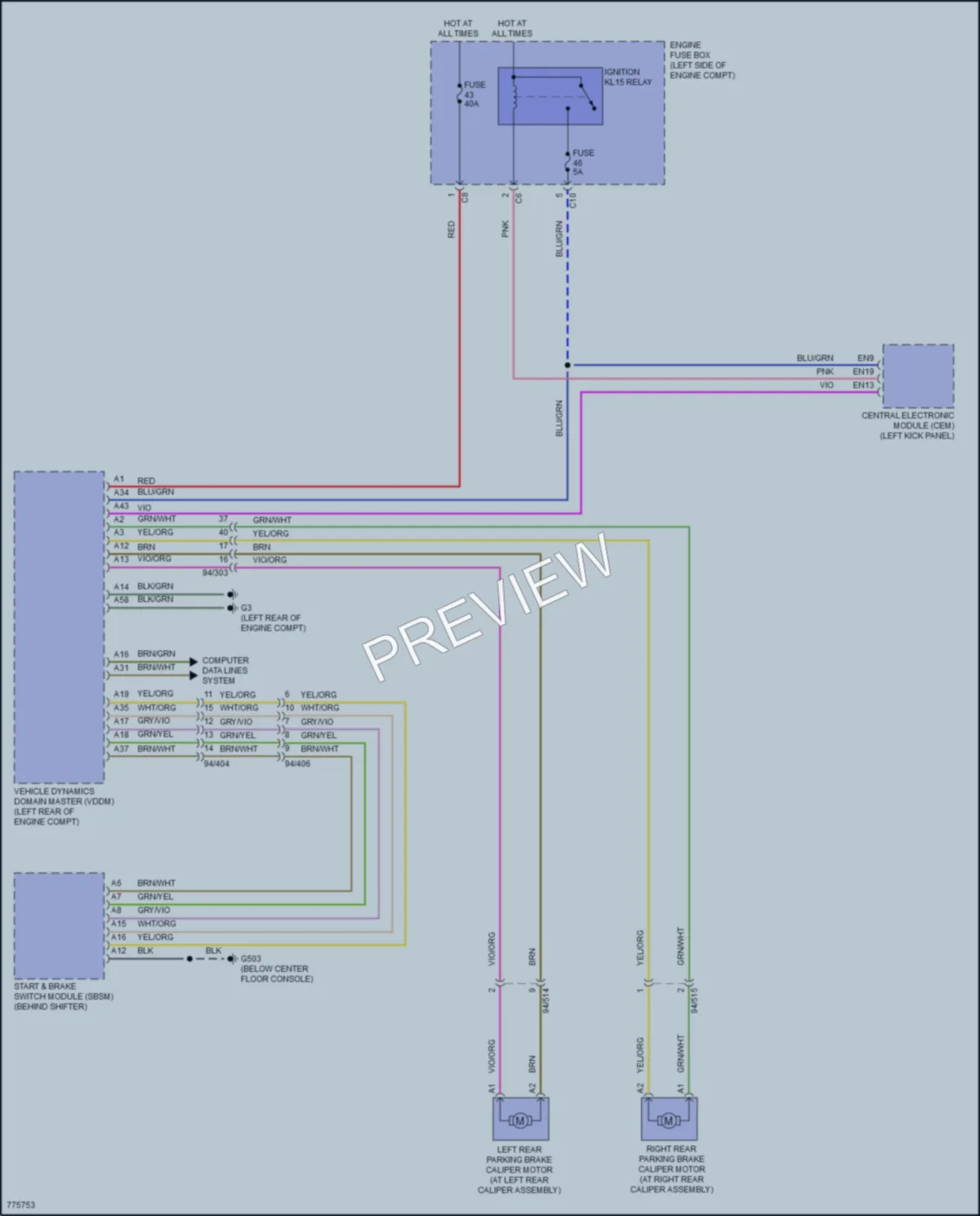 2019 Volvo XC90 Shift Interlock wiring diagram preview