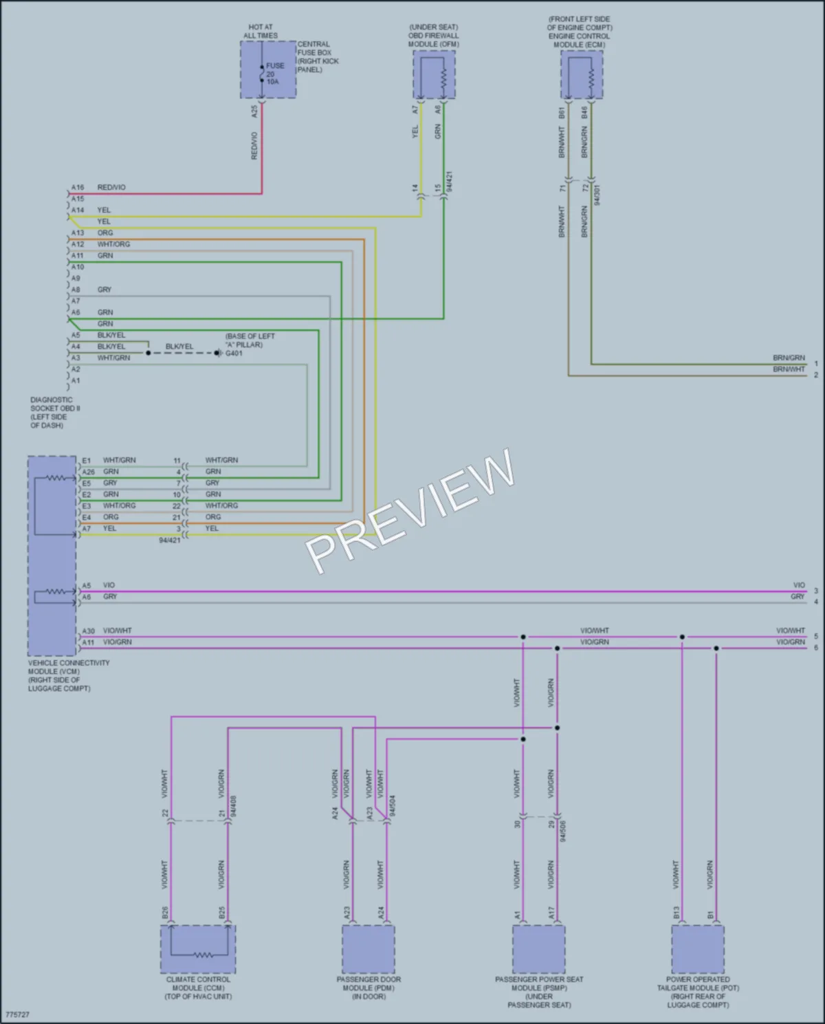 2019 Volvo XC90PlugIn Computer Data Lines wiring diagram preview