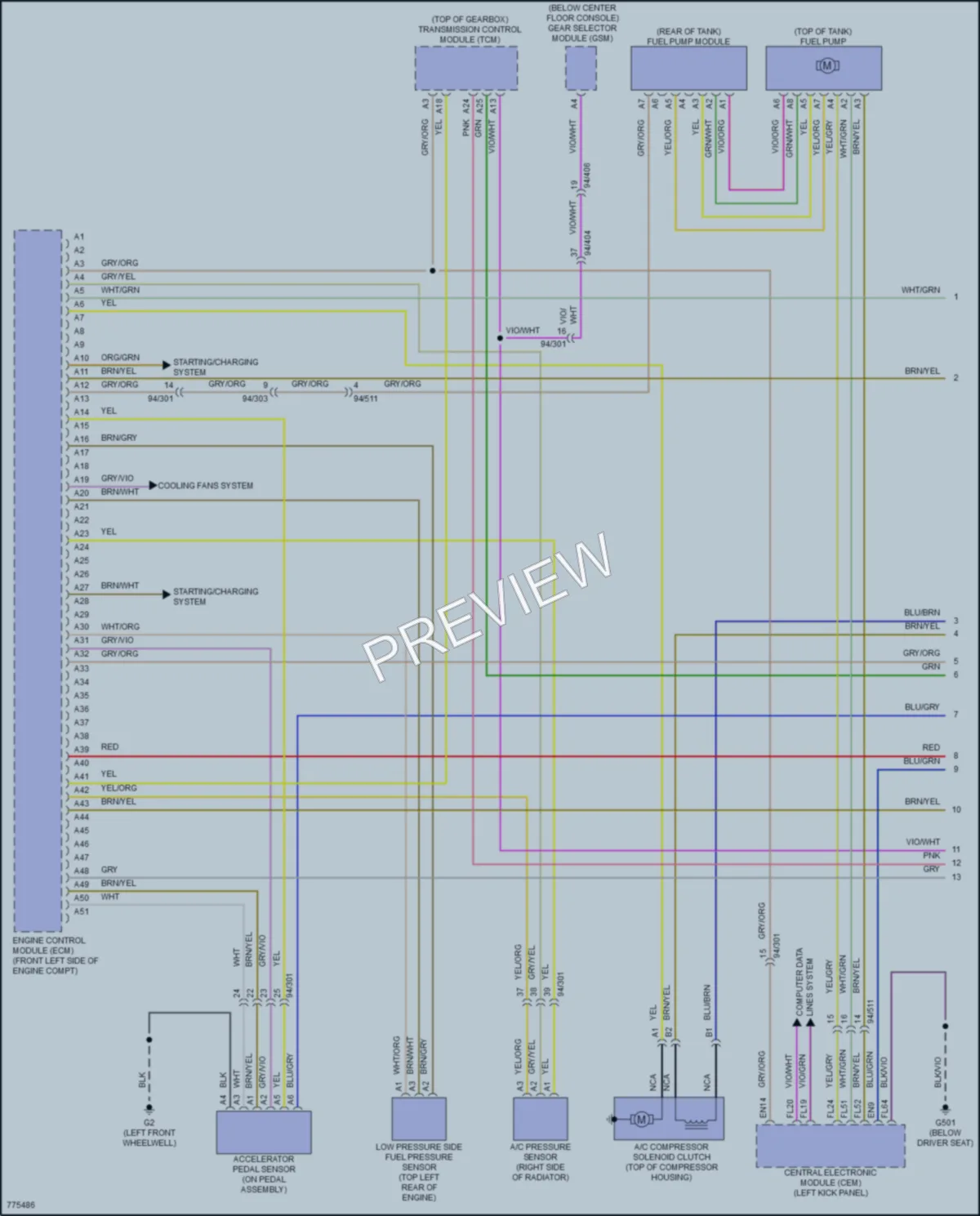 2019 Volvo XC90PlugIn Engine Performance wiring diagram preview