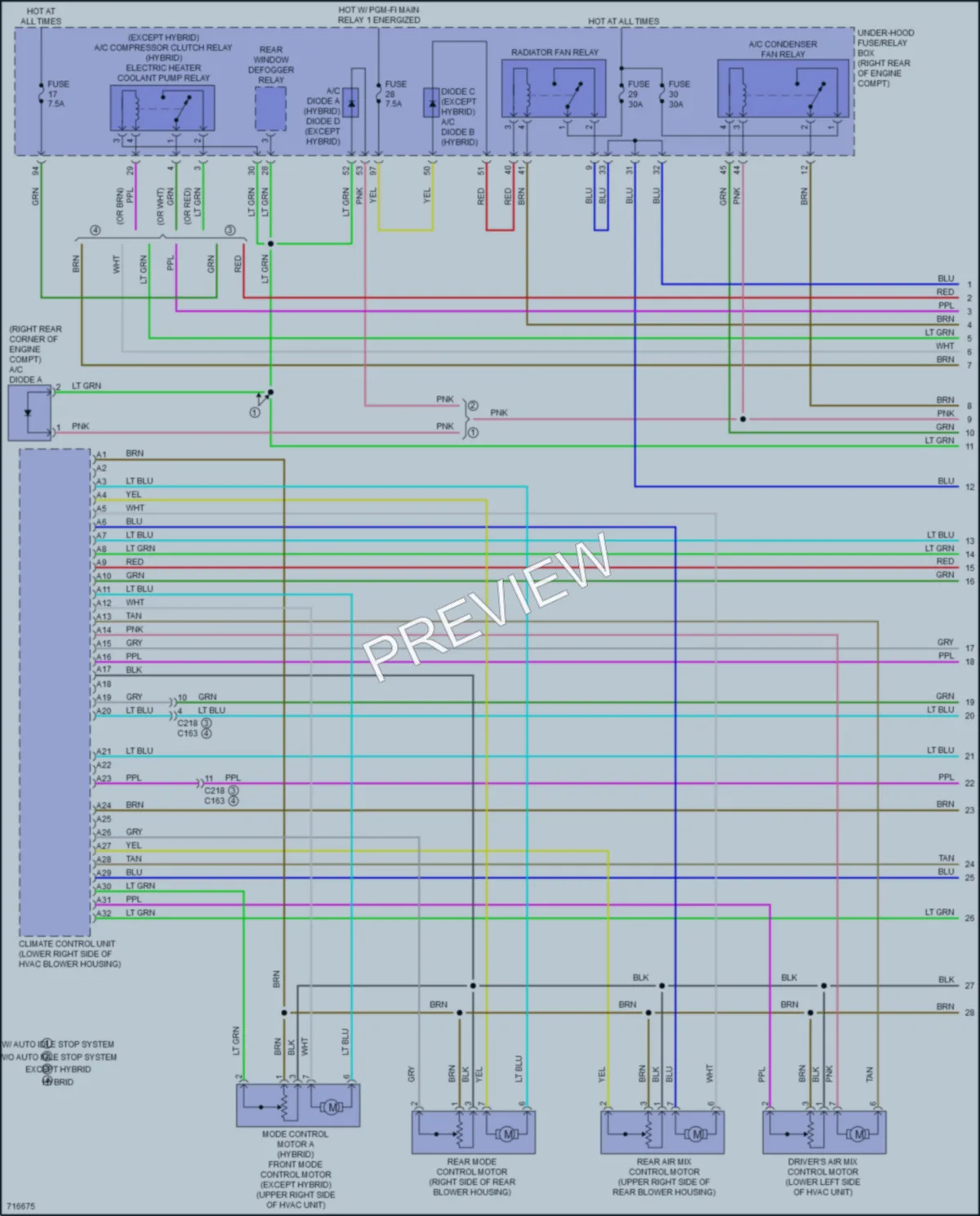 2020 Acura MDX Air Conditioning wiring diagram preview
