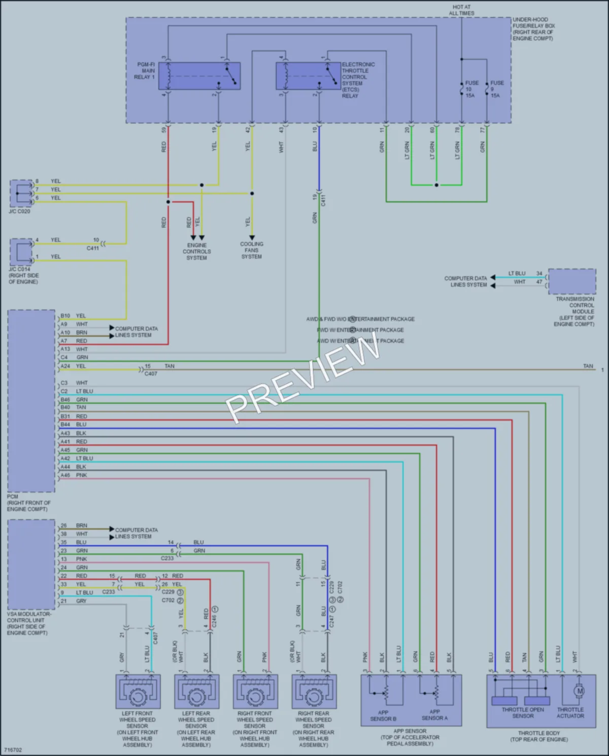 2020 Acura MDX Cruise Control wiring diagram preview