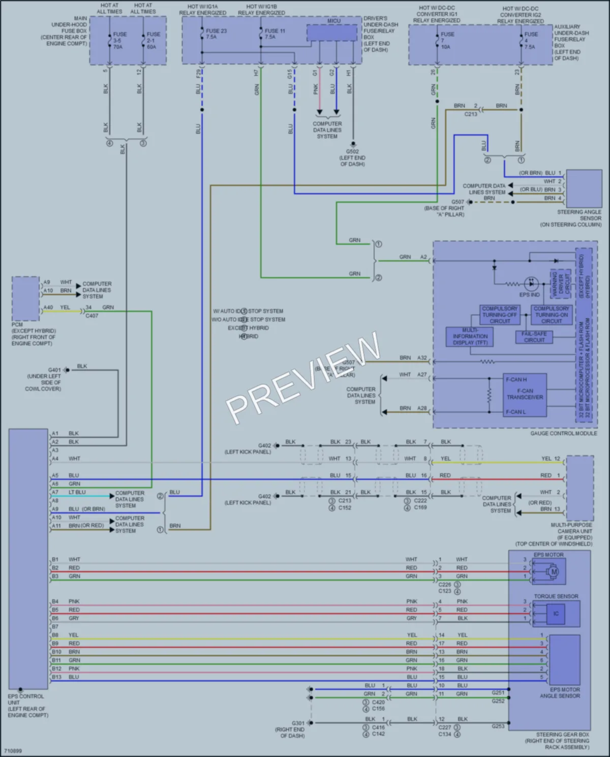 2020 Acura MDX Electronic Power Steering wiring diagram preview