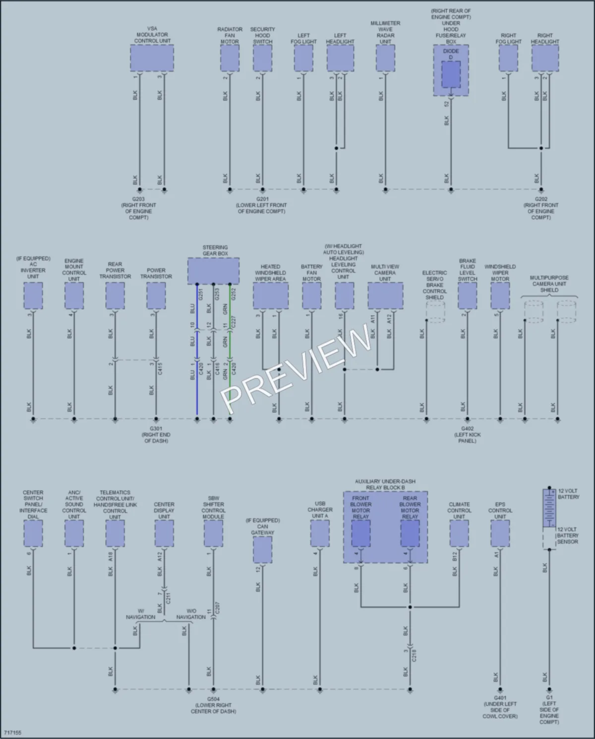 2020 Acura MDX Ground Distribution wiring diagram preview