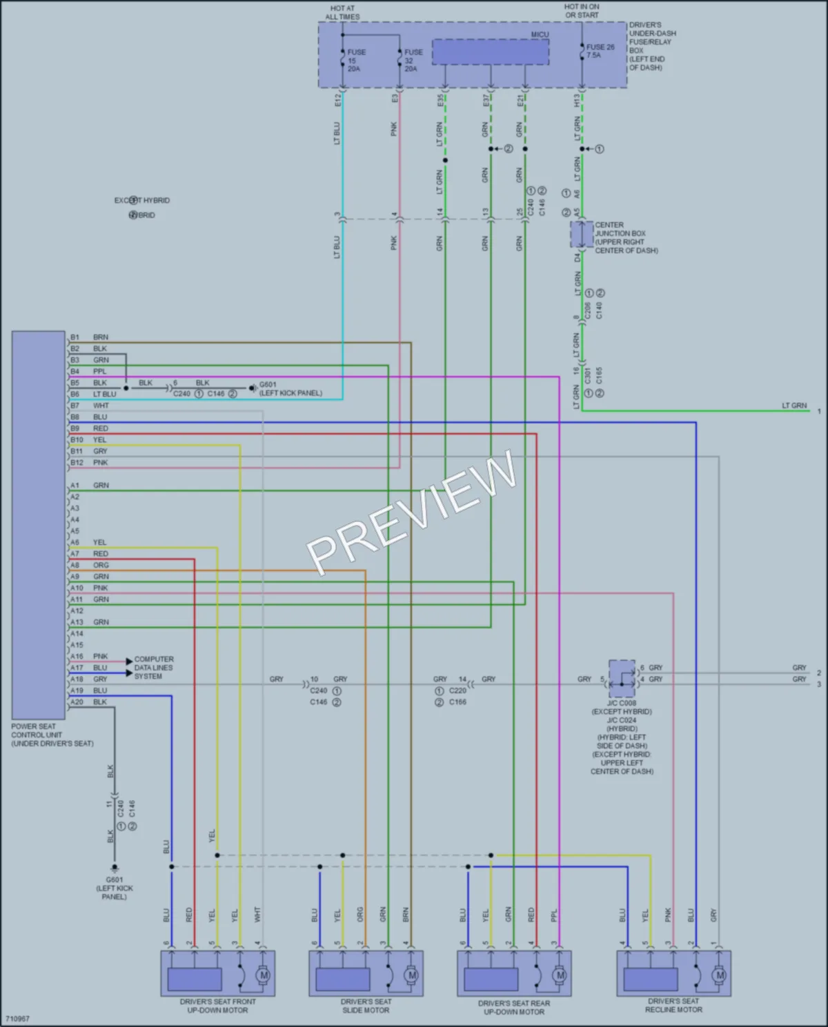 2020 Acura MDX Memory Systems wiring diagram preview