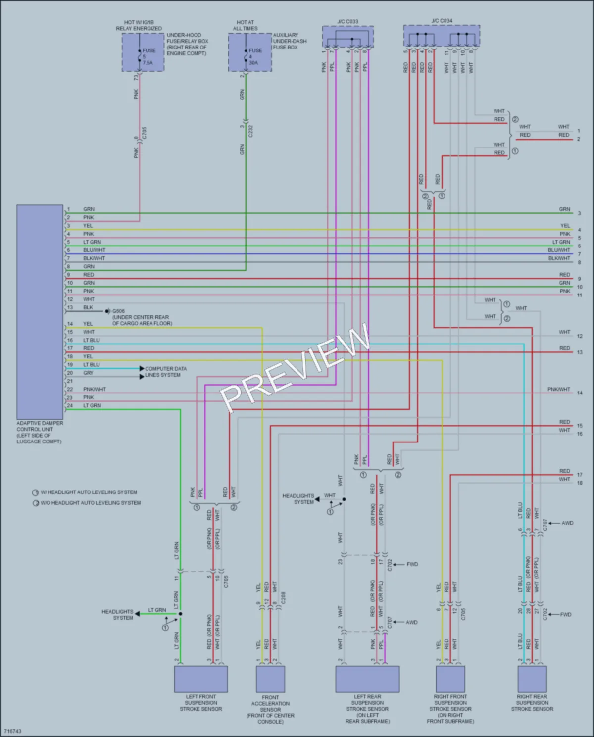 2020 Acura MDXSportHybrid Electronic Suspension wiring diagram preview