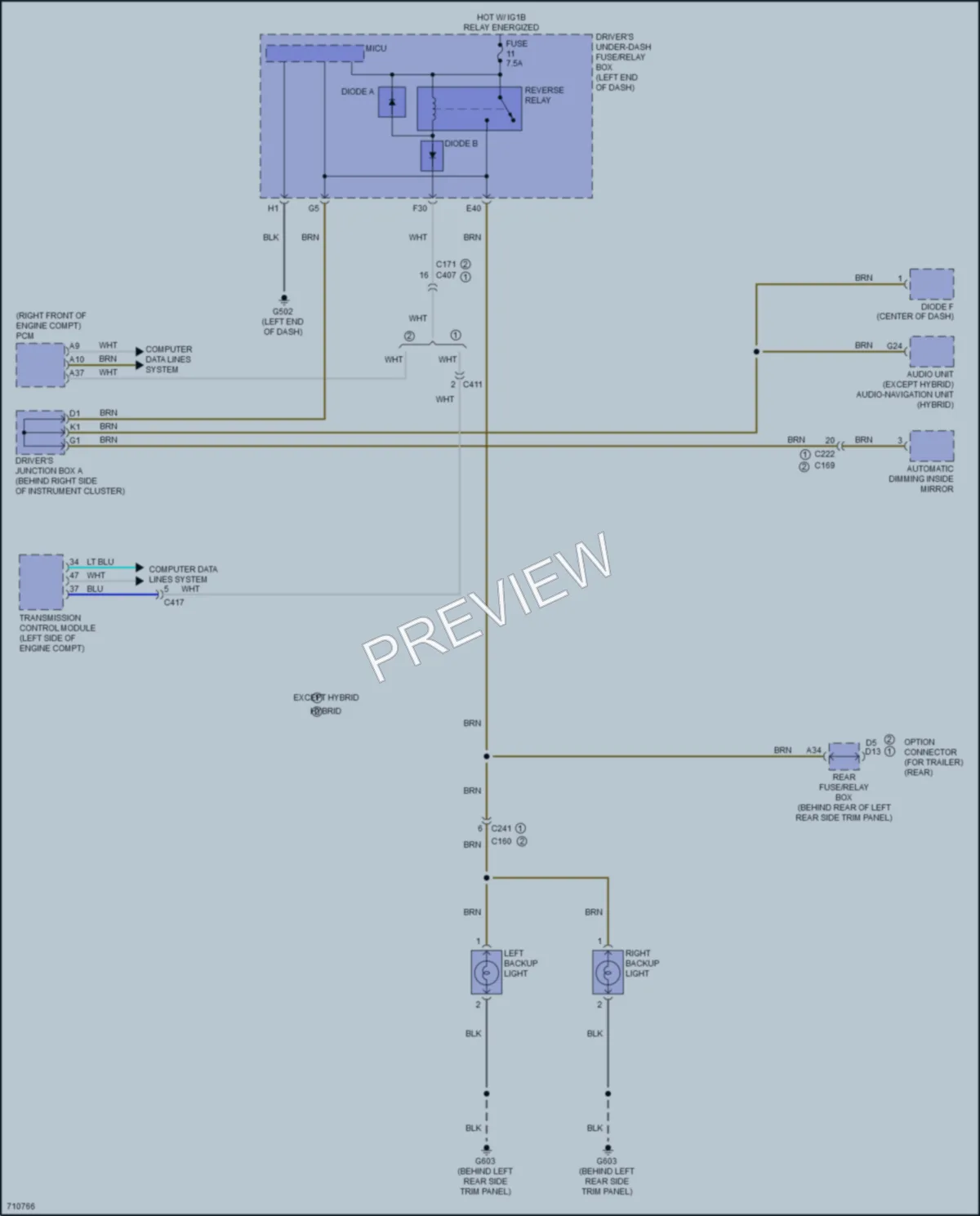 2020 Acura MDXSportHybrid Exterior Lights wiring diagram preview
