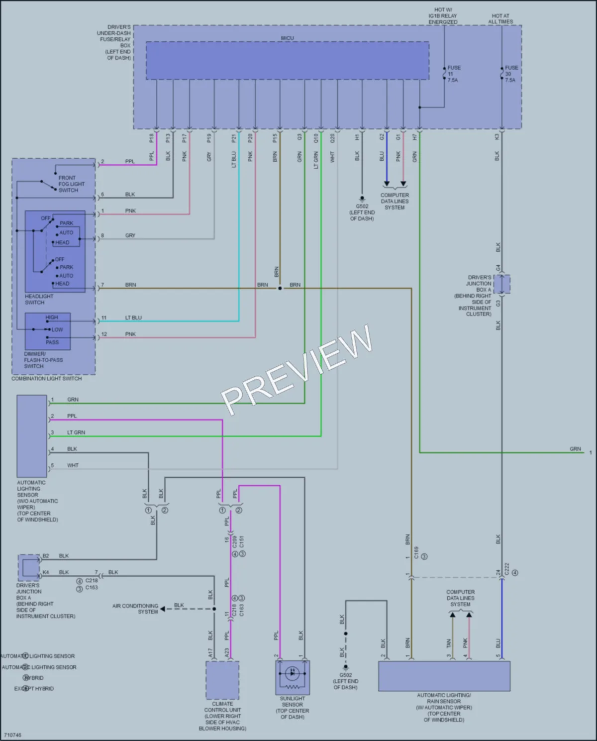 2020 Acura MDXSportHybrid Headlights wiring diagram preview