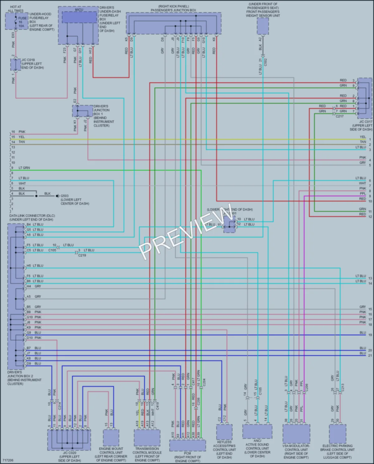 2020 Acura RLX Computer Data Lines wiring diagram preview