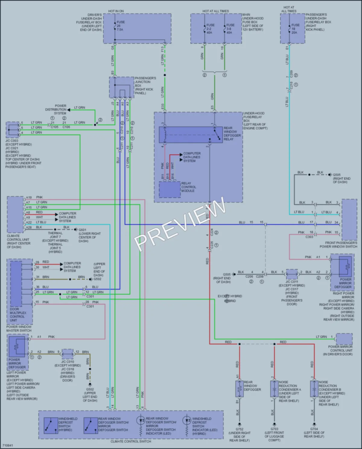 2020 Acura RLX Defoggers wiring diagram preview