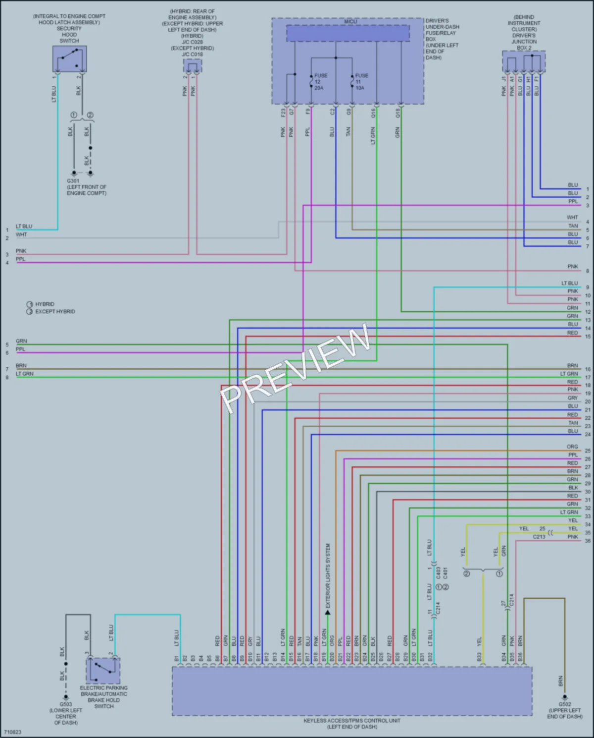 2020 Acura RLXSportHybrid Anti Theft wiring diagram preview